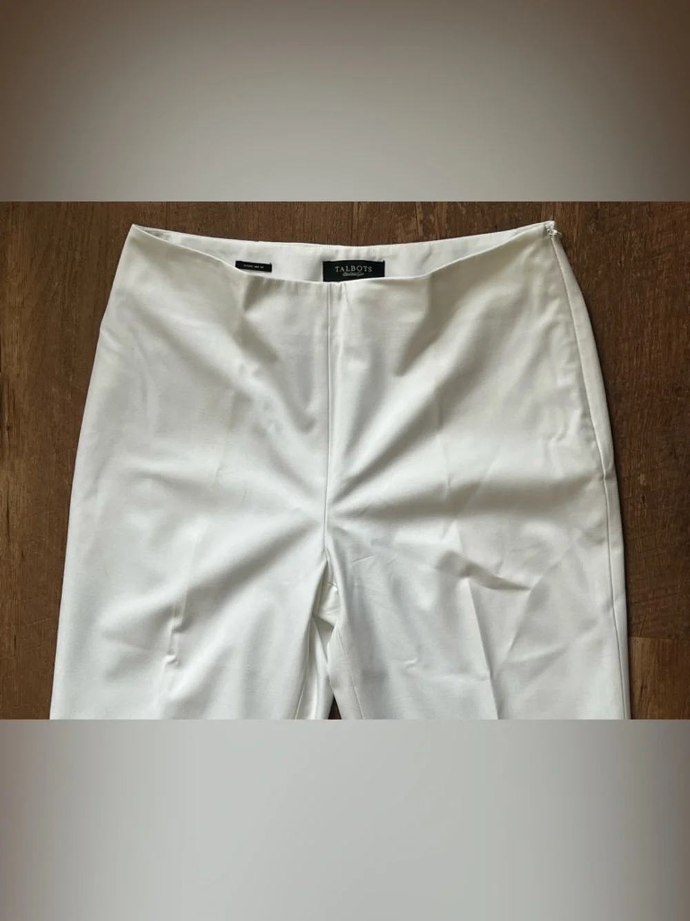 NWT Talbots Women's Classic Side Zip White Dress Pants Size 8 - Picture 2 of 5